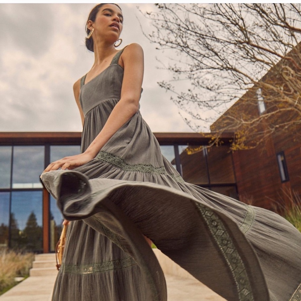 Hunter Bell Daniela Dress | Palm Leaf - Picture 2 of 13